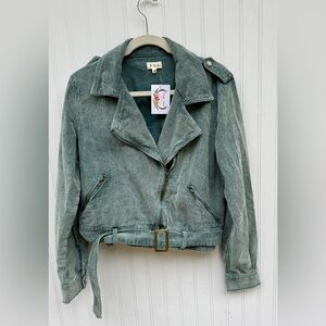POL Women's Corduroy Moto Style Jacket size S